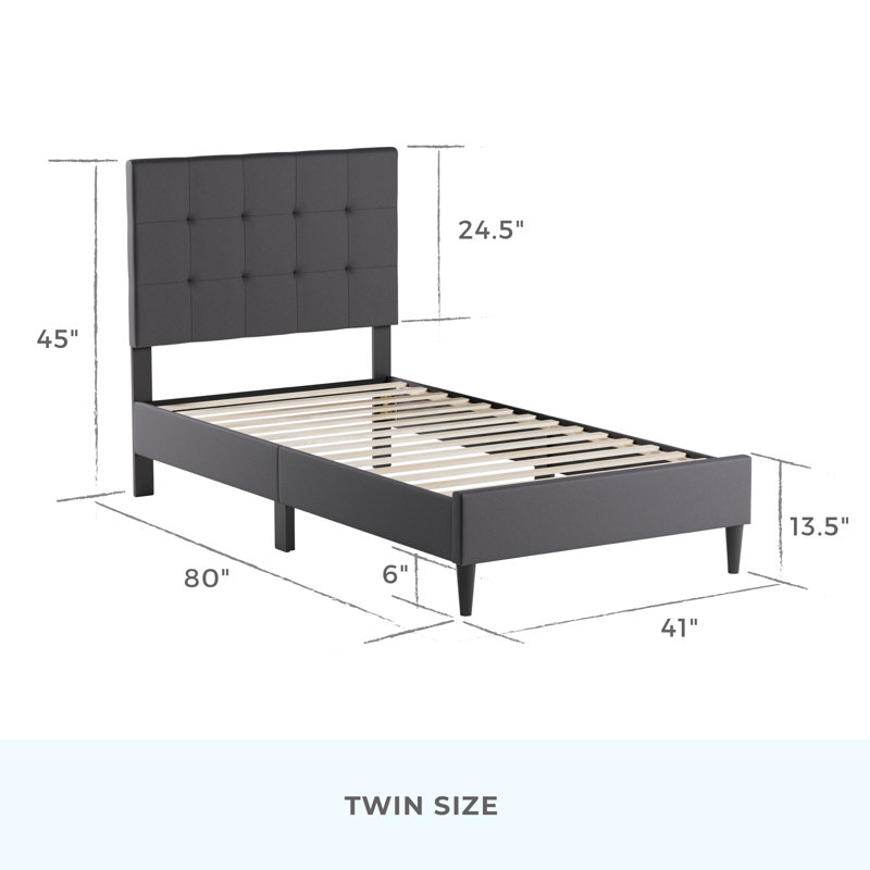 Andover Mills™ Peters Upholstered Bed & Reviews Wayfair